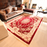 新西兰进口手工纯羊毛地毯欧美式客厅茶几地毯加厚卧室床边红地毯