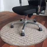 素色圈绒圆形地毯 简约卧室床边客厅茶几家用加厚纯色 电脑椅地毯