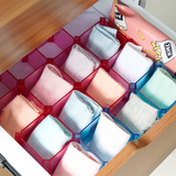 创意袜子内衣收纳盒塑料分隔自由组合柜子收纳整理抽屉隔板6个装