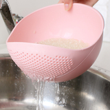 创意家用加厚厨房淘米器 洗米筛 沥水淘米盆 沥水篮塑料洗菜篮子