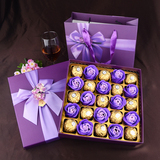 进口费列罗巧克力玫瑰花diy礼盒装情人节礼盒创意送女友生日礼物