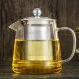 防爆裂耐热玻璃花茶壶功夫茶具不锈钢过滤泡茶杯红冲茶器冷凉水壶