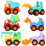 正品儿童汽车惯性车工程车回力车挖土车模型套装宝宝幼儿益智玩具
