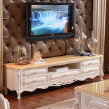 欧沙公爵欧式大理石电视柜实木 电视柜 储物柜客厅矮柜新款电视柜