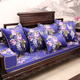 新中式古典花鸟红木实木家具沙发垫坐垫圈椅罗汉床垫海绵加厚定制