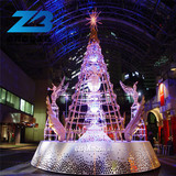 圣诞节大型美陈灯饰广场装饰灯光亮化工程圣诞树圣诞老人商场布置