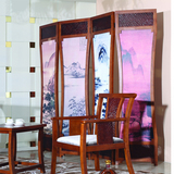 新中式古典屏风折屏 榆木现代隔断客厅 原木屏风 高档实木家具