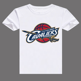 包邮NBA球队标志LOGO短袖t恤篮球队运动上衣衫骑士詹姆斯勇士库里
