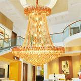 欧式客厅金色水晶吊灯复式楼梯吊灯现代简约餐厅大厅小吊灯包邮