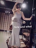2016春季新款韩版女装显瘦背心裙两件套OL气质套装两件套裙包邮