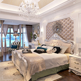 欧式床双人床主卧现代简约床欧式大床深色奢华卧室欧式风格床婚床