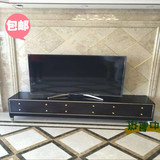 包邮新古典黑色烤漆实木电视柜新中式电视柜样板房后现代客厅地柜