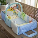 猴年出口韩国婴儿床多功能纯棉床中床游戏垫便携式软床可折叠携带