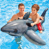 原装正品INTEX写实鲨鱼座骑 充气动物坐骑 水上戏水玩具 儿童成人