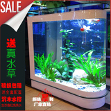 鱼缸水族箱子弹头玻璃吧台大型中型屏风超白免换水1米1.2米1.5米
