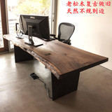 loft工业复古餐桌创意会议桌工作室专用桌个性电脑桌实木办公桌