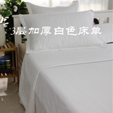 纯白色加厚床单 纯棉全棉3层布外贸出口原单加大加厚床单/床盖