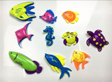 儿童磁性钓鱼玩具 多彩散装磁性鱼 儿童夏天钓鱼玩具批发特价