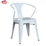铁艺餐椅休闲椅子餐厅咖啡店椅 loft家具铁皮椅欧式靠背扶手椅