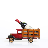 欧式复古汽车创意实木红酒架摆件客厅酒瓶架葡萄酒架放红酒的架子