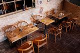 复古西餐厅桌椅潮流主题餐厅桌椅酒吧咖啡厅桌椅奶茶甜品桌椅组合