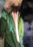 韩版皮毛一体大衣女长款时尚撞色獭兔毛内胆皮草外套海宁2015新款