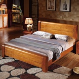 特价1.8米实木床 婚床双人床 田园风橡木床 简约现代中式家具