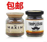 包邮 日本agf maxim无糖纯黑咖啡80g+triplesso意式特浓100g