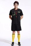 2016新款中健足球裁判服套装短袖专业比赛纯色足球裁判球衣装备男