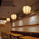 日式餐厅饭厅餐桌吊灯中式卧室飘窗榻榻米灯饰东南亚羊皮纸竹编灯