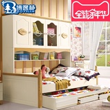 衣柜床多功能组合储物高低床子母床上下铺儿童床男孩女孩家具