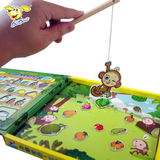 BoBea啵比儿童益智磁力片组合学习英文ABC 垂钓鱼玩具边玩边学