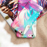 苹果6S手机壳简约水彩创意油画iPhone6 plus全包软壳防摔 新潮女