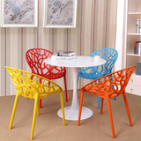 特价塑料餐椅创意时尚简约靠背宜家椅子现代个性艺术镂空桌椅