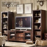 美式现代实木组合电视机柜客厅环保视听柜宜家组合厅柜HH家具定制