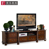 蒂凡思尼  美式电视柜 欧式实木电视柜客厅组合家具2.2/2.4米包邮