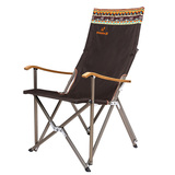 BLACKDEER黑鹿户外便携式可折叠靠背椅子 竹扶手露营椅铝合金椅