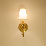 美式全铜壁灯北欧客厅墙壁纯铜壁灯简美卧室书房走廊过道个性壁灯