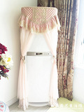 现代简约绸缎布艺格力美的立式柜机空调罩柜式防尘罩2P3P蕾丝套子