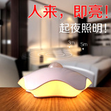 人体感应LED小夜灯过道充电卧室衣柜床头智能声控光控儿童房壁灯
