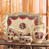 杜美莎高档陶瓷咖啡杯套装  英式红茶下午茶咖啡具 欧式茶具套装