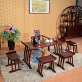 中式艺术经典水曲柳实木功夫茶台茶桌明清风格泡茶桌凳组合