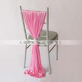 冰绸竹节椅丝带椅套户外婚礼装饰 拷边处理高档椅背装饰蝴蝶结