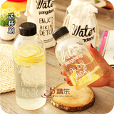 PongDang Water大容量韩国玻璃杯透明水杯子学生创意便携耐热水瓶