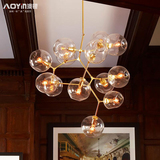 北欧创意吊灯个性玻璃泡泡球吊灯现代简约餐厅灯大气别墅卧室灯具