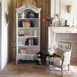 法式复古实木雕花 书柜 美式简欧餐边柜 储物柜 新古典展示柜家具