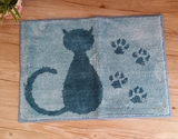 出口德国 防滑可水洗可爱猫咪地毯 客厅 厨房 卫生间地垫 45*75cm