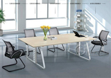 商业办公家具会议桌洽谈桌简约现代板式长条桌子时尚钢木结合特价
