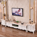 欧式大理石电视柜组合简约实木雕花茶几户型现代客厅电视机柜地柜
