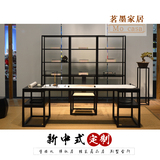 新中式电脑桌明清古典办公家具书桌实木椅水曲柳写字台实木书椅子